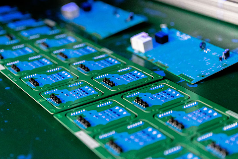 printed circuit board close up
